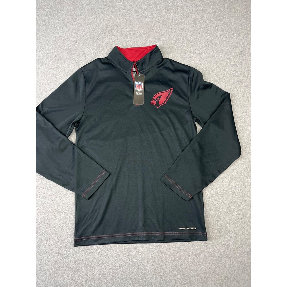 Arizona Cardinals Pullover Mens S Black Majestic Therma Base Quarter Zip
